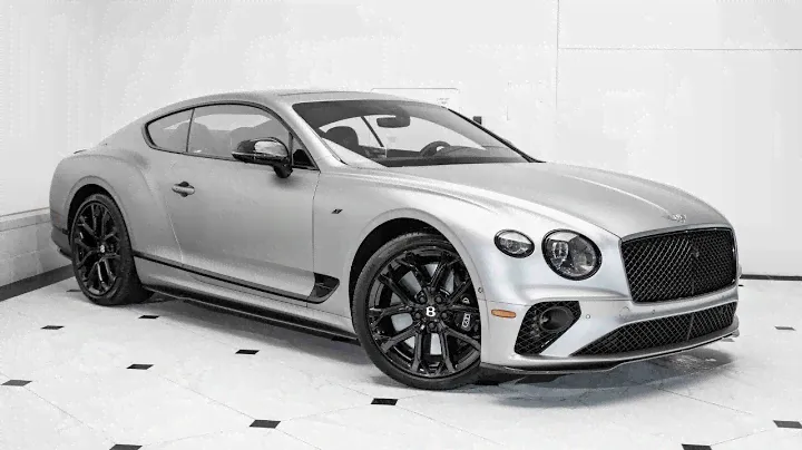 Light Grey Satin on Signal Yellow 2024 Bentley Continental GT S V8